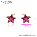 96498 Joyas Xuping de color oro rosa Pendientes de tachuelas en forma de estrellas CZ sintéticas